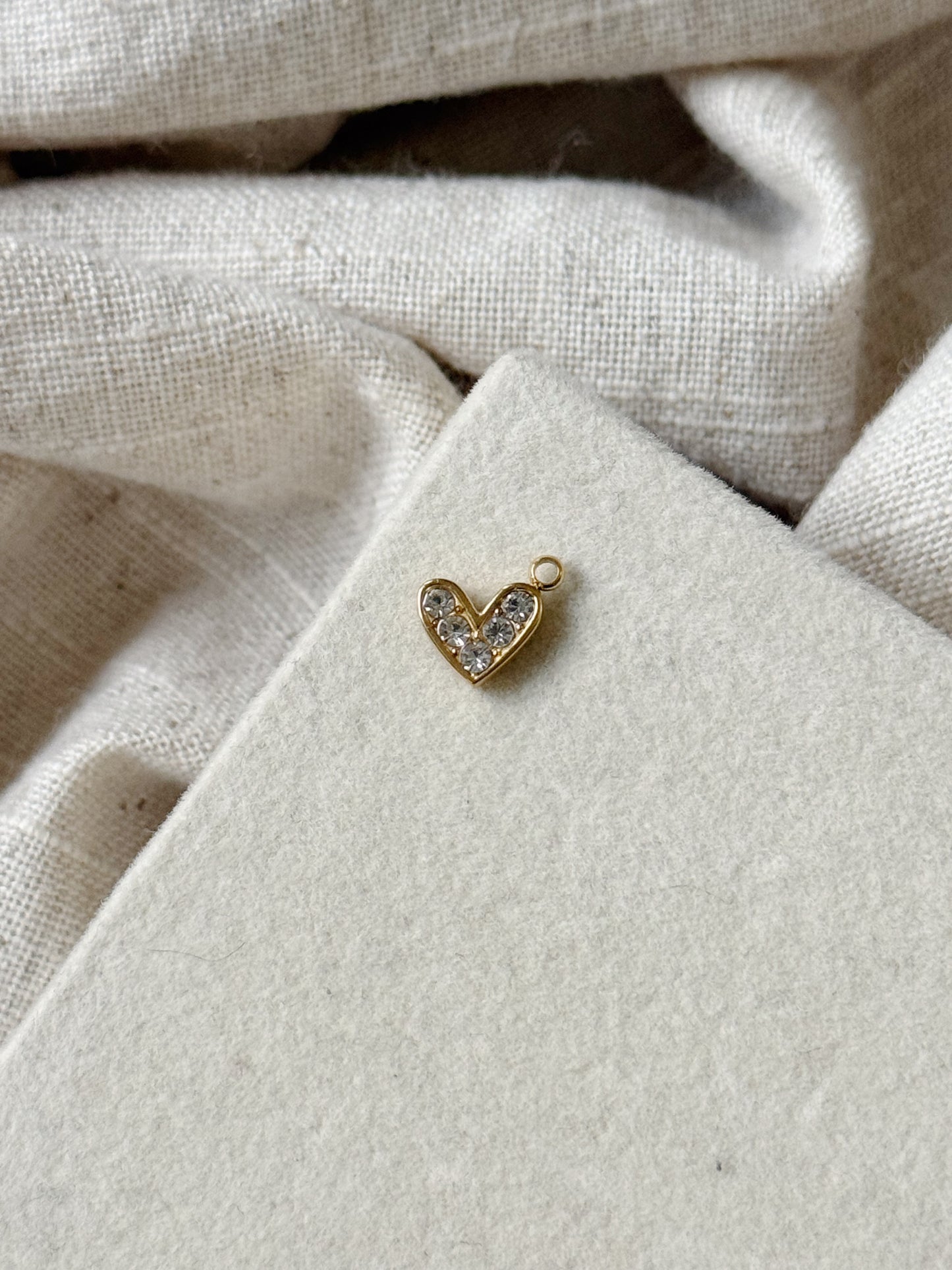 Mini Gemstone Heart Charm