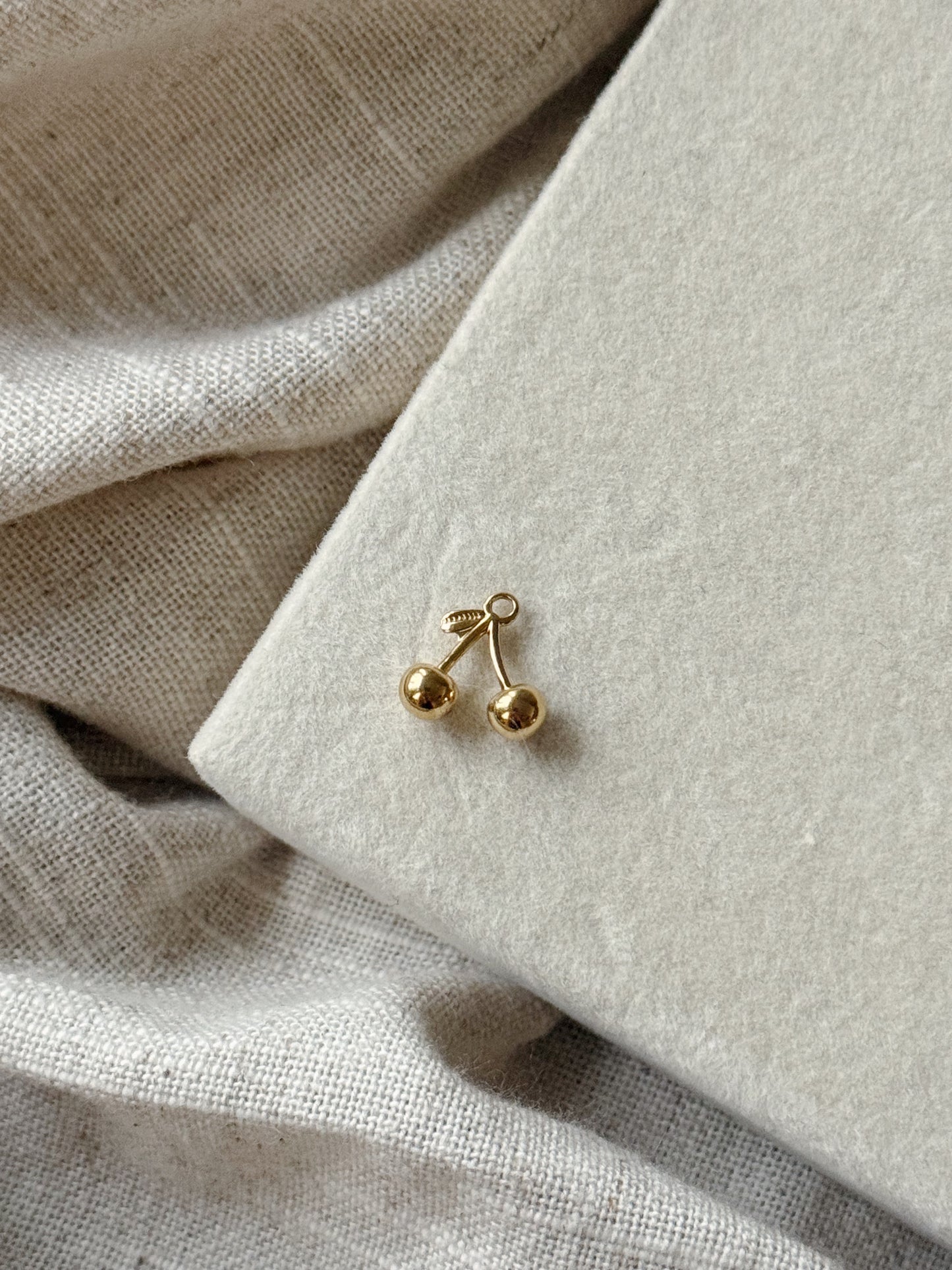 Gold Cherry Charm