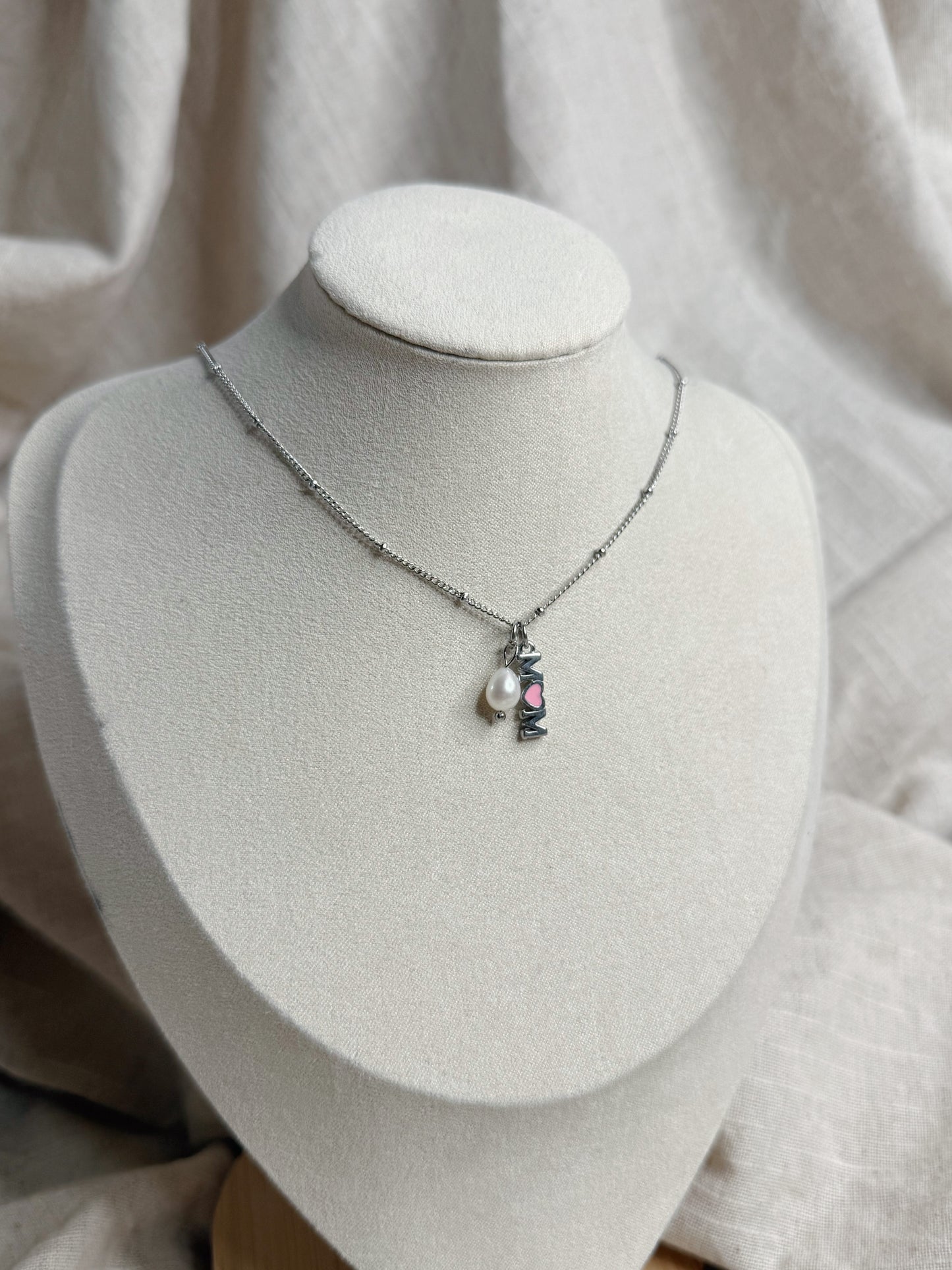 Silver Mom Necklace