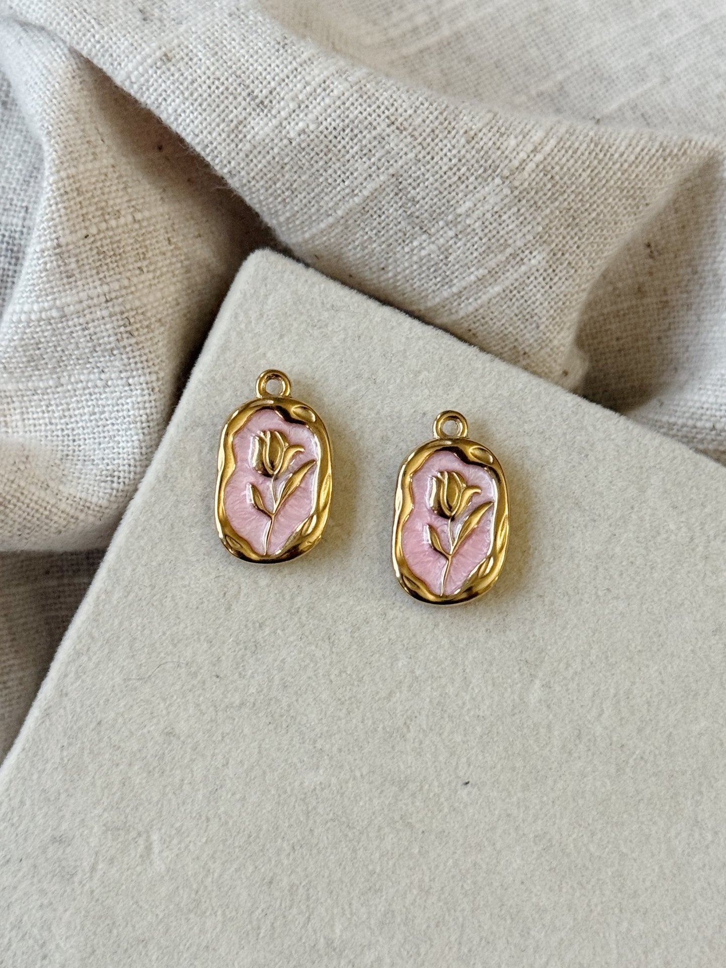 Pink Rose Charm
