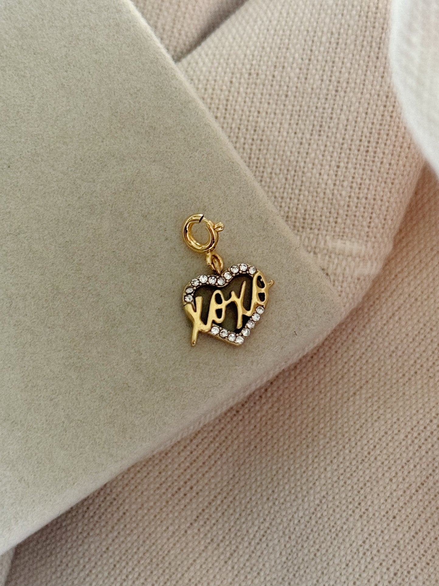xoxo heart charm