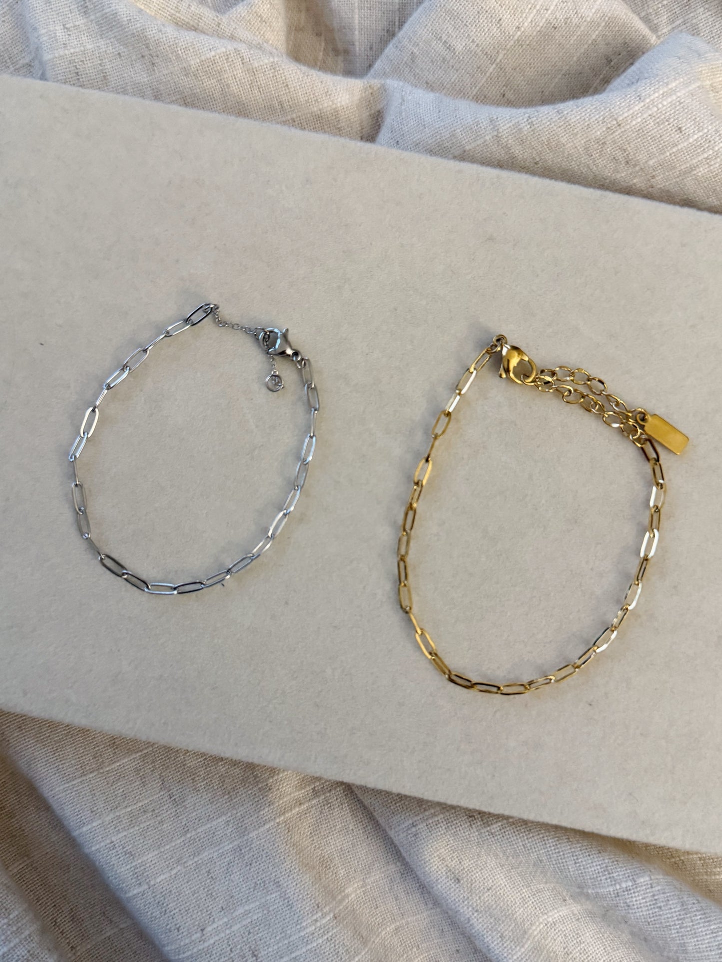 Dainty Paperclip Bracelet