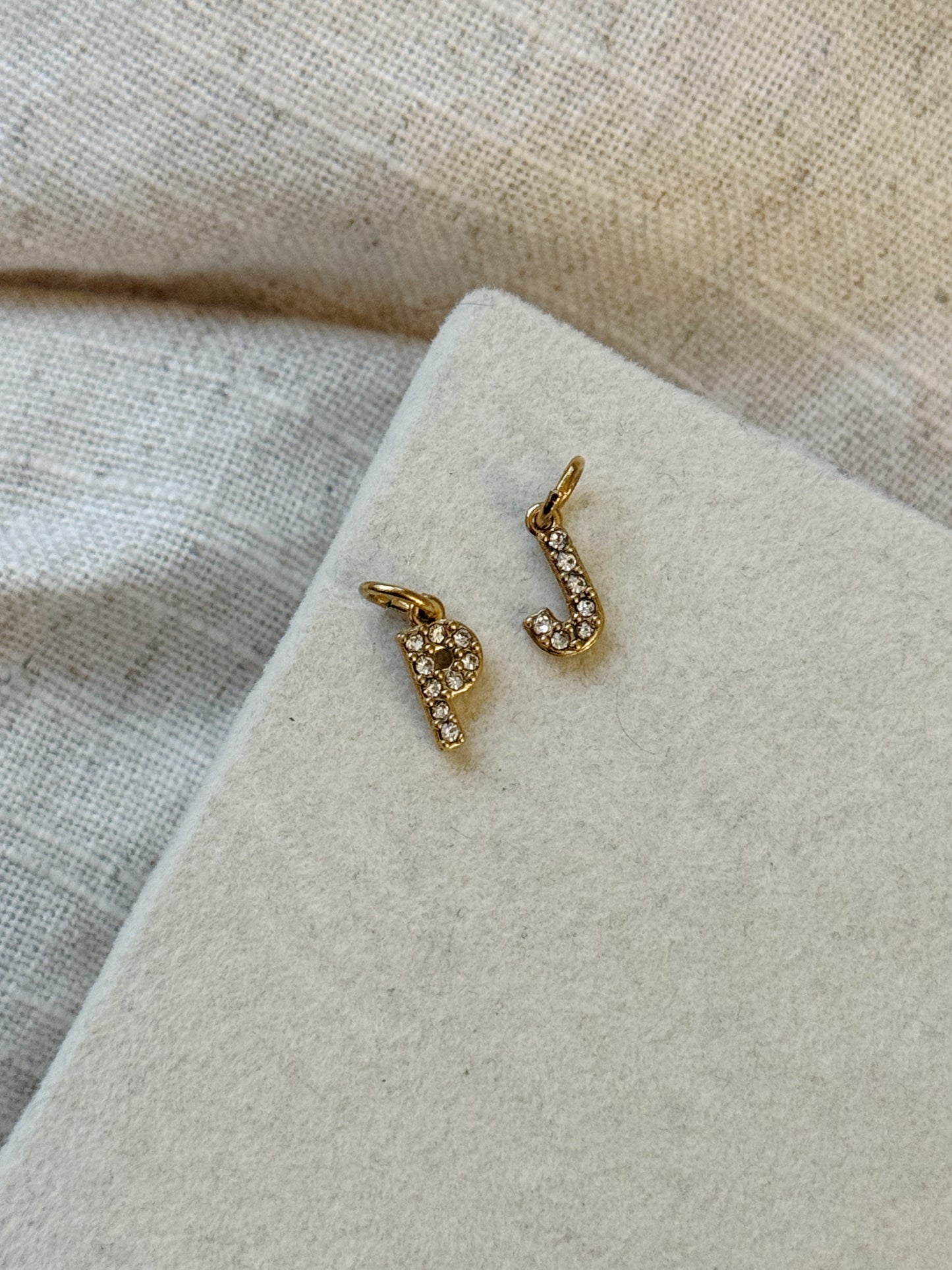 Gemstone Letter Charm