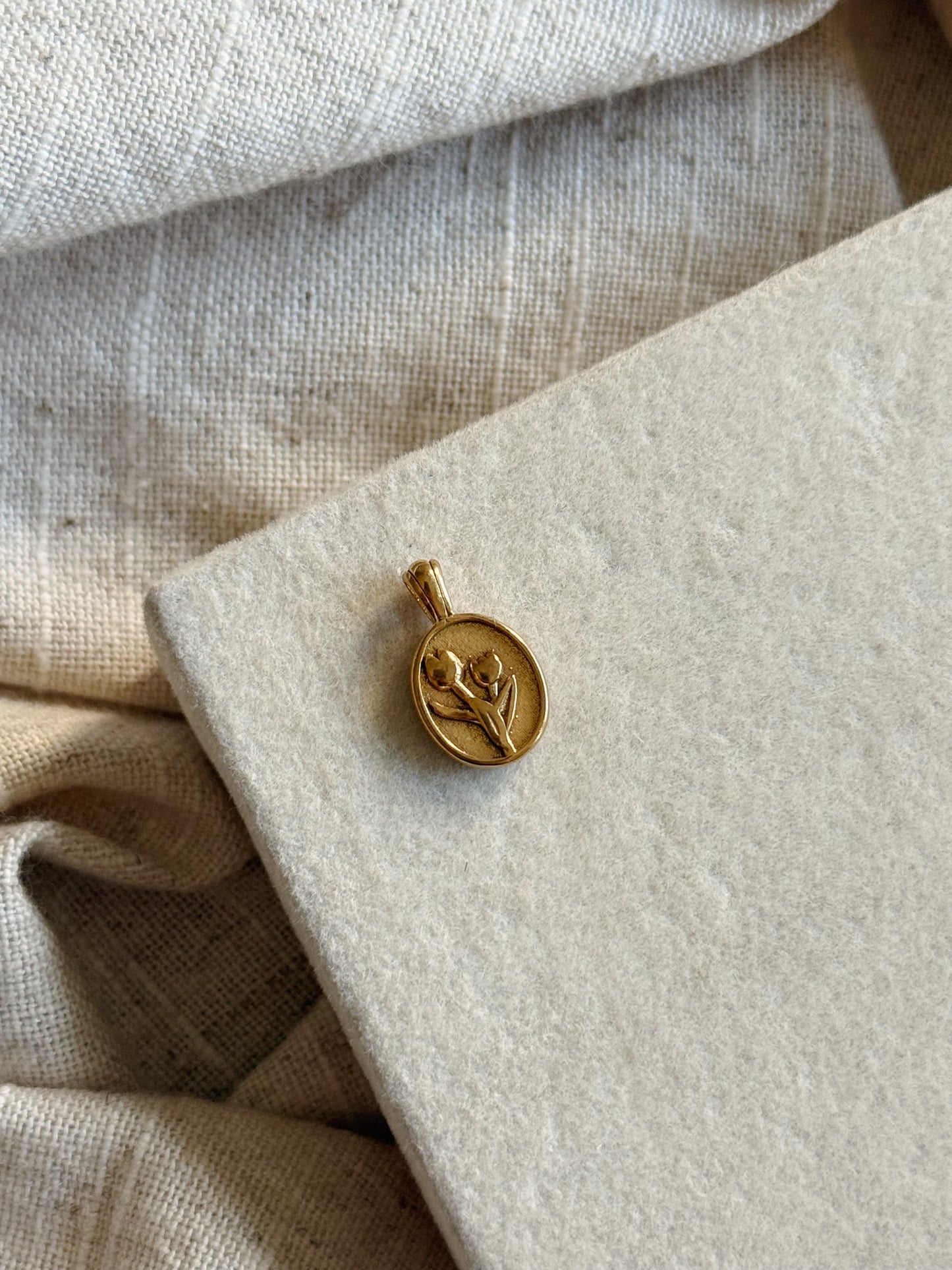 Gold Tulip Charm