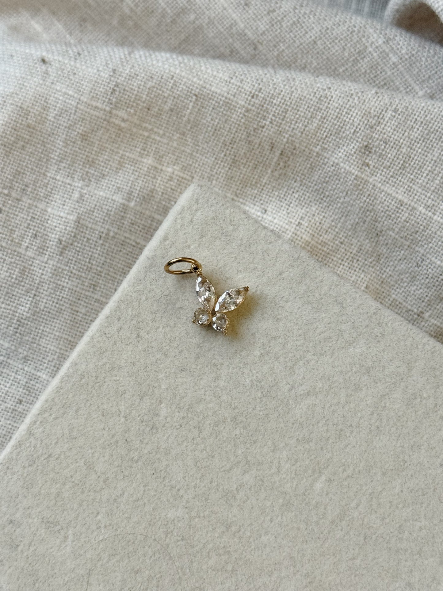 Gemstone Butterfly Charm