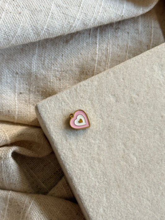 Mini Gold Pink Charm