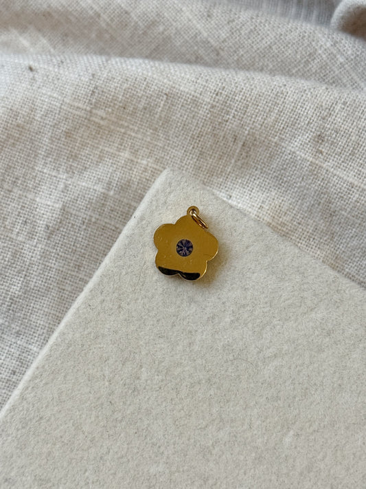Gemstone Fleur Charm