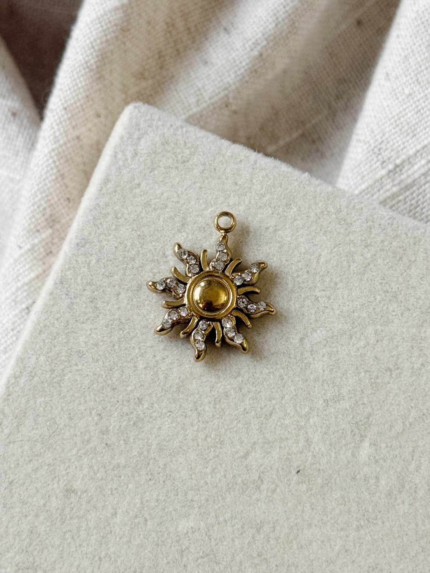 Gemstone Sun Charm