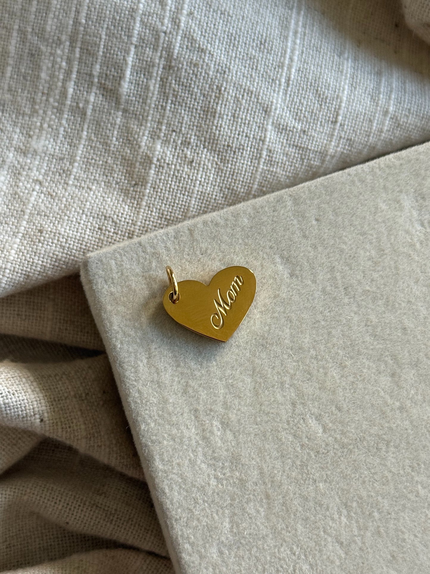 Mom Heart Charm