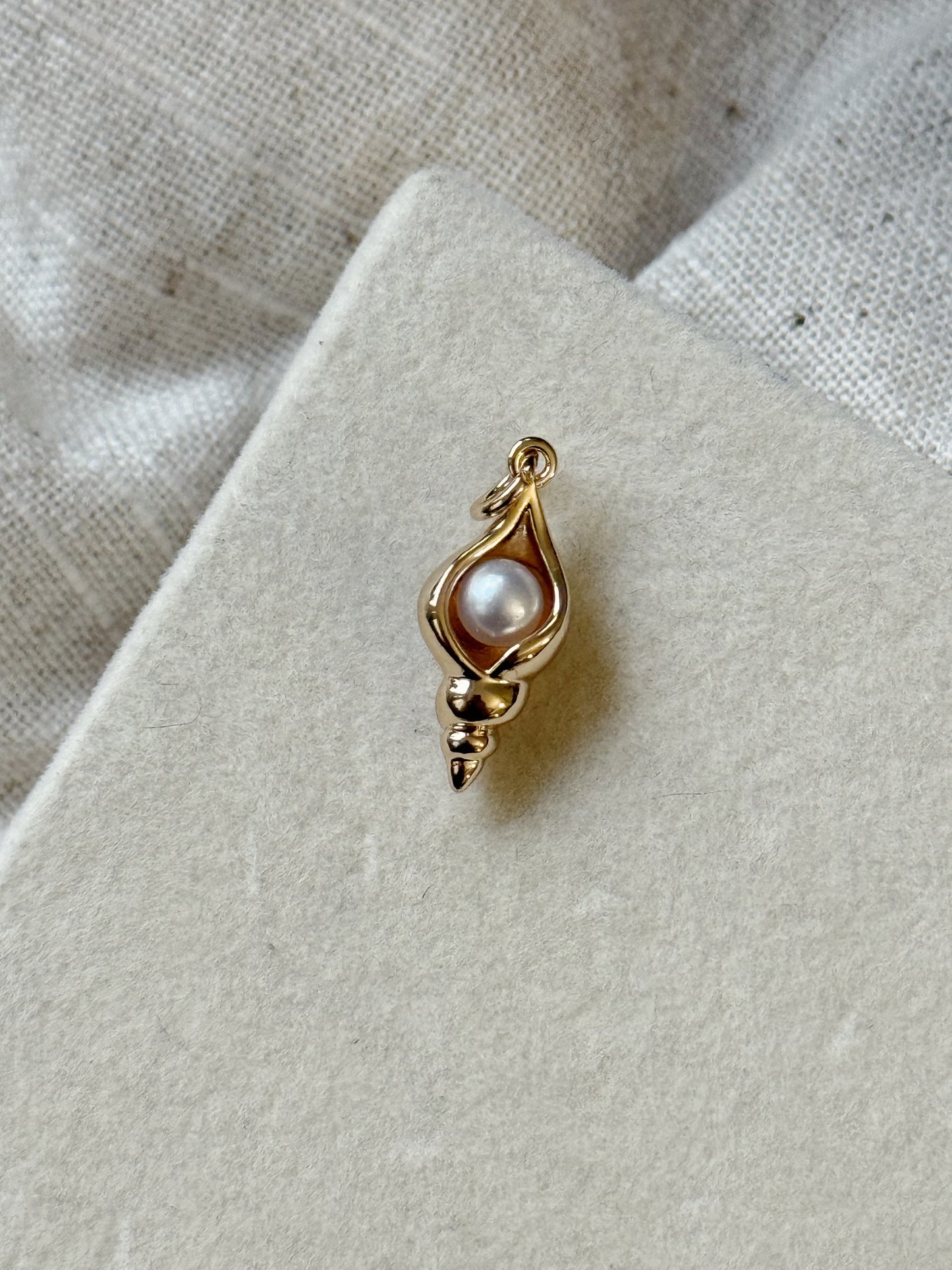 Pearl Conch Charm