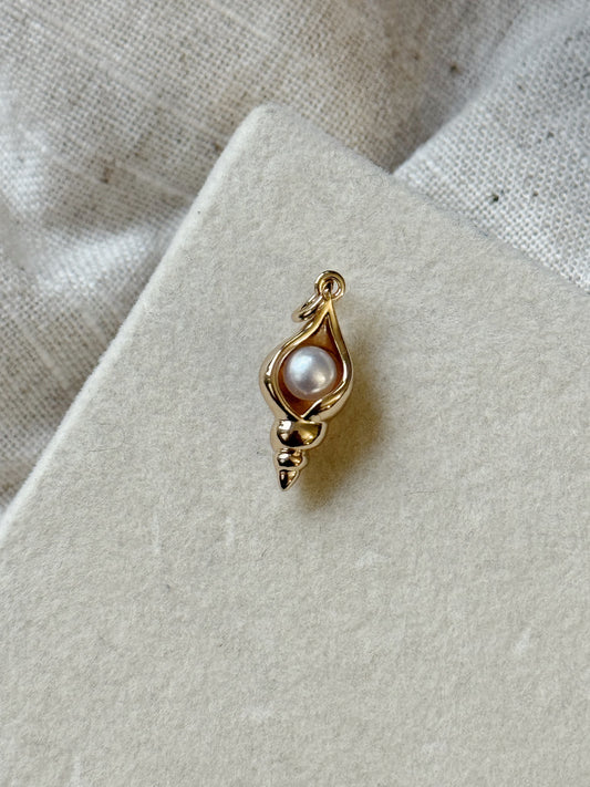 Pearl Conch Charm