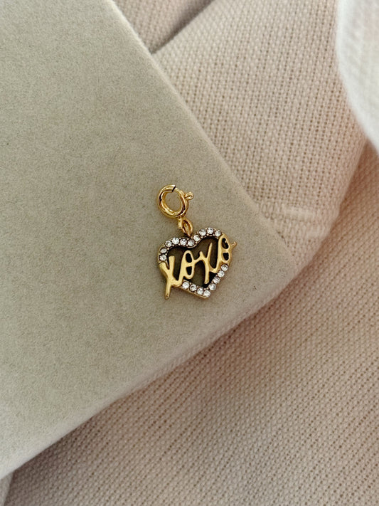 xoxo heart charm