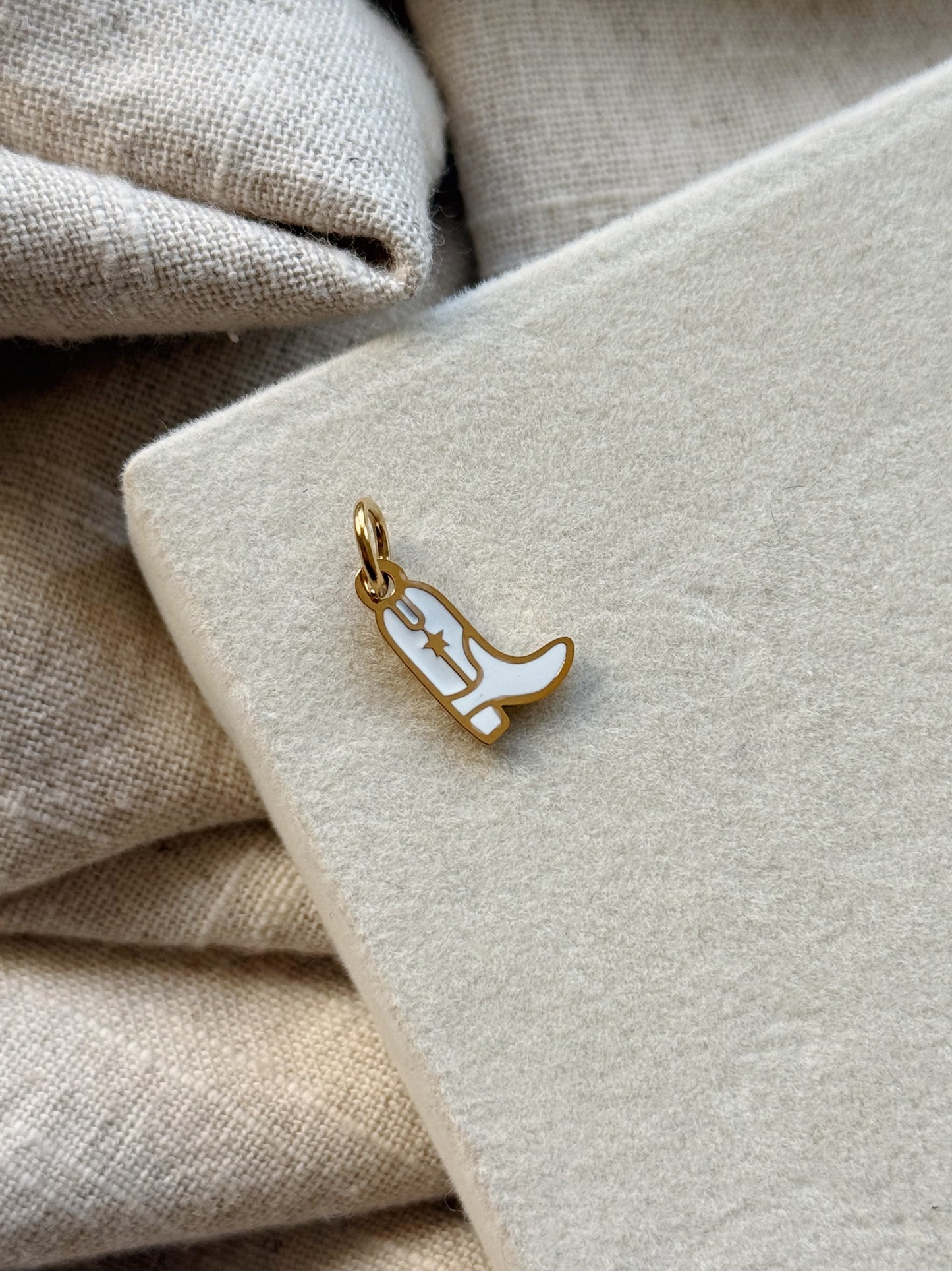 White Boot Charm