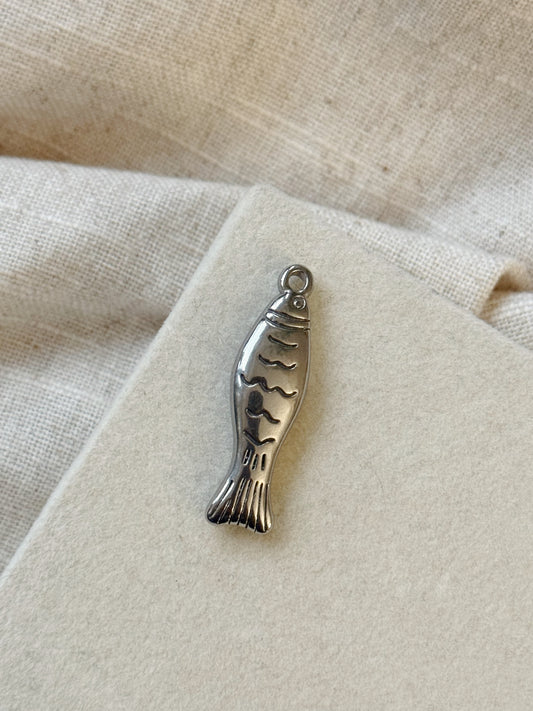 Silver Large Fish Charm