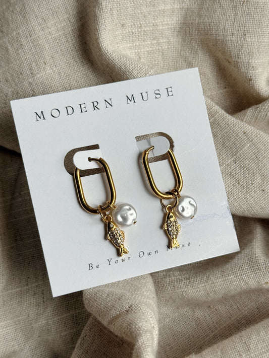 Fish Charm Earrings