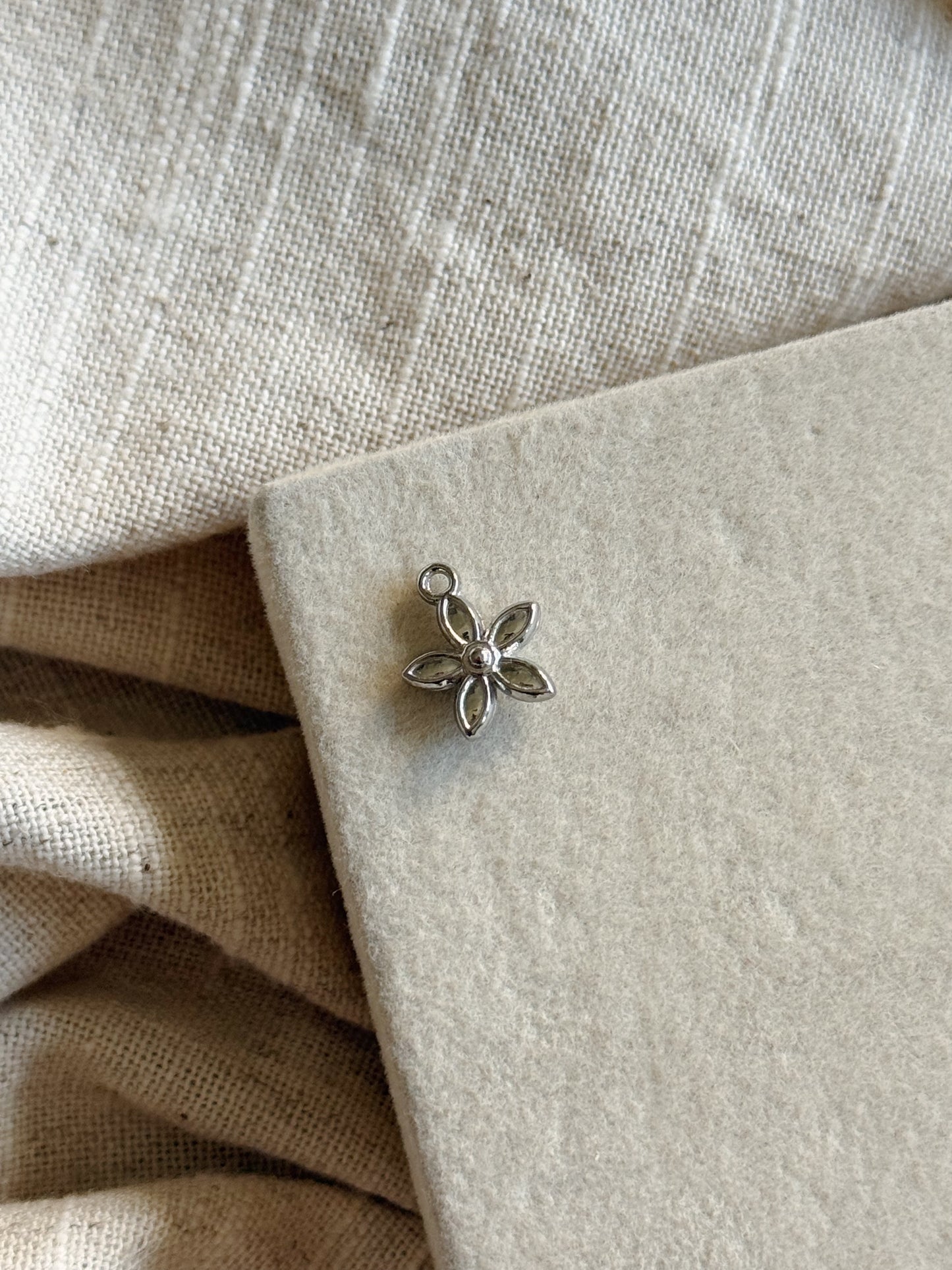 Silver Flower Charm