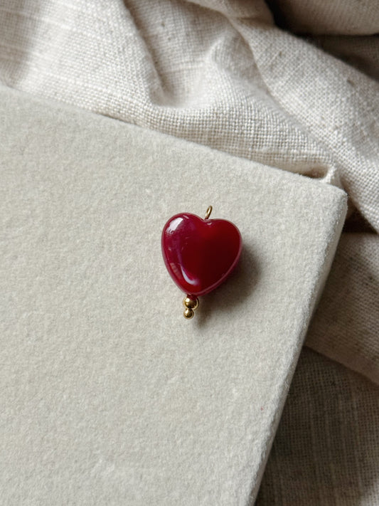 Bold Red Heart Charm