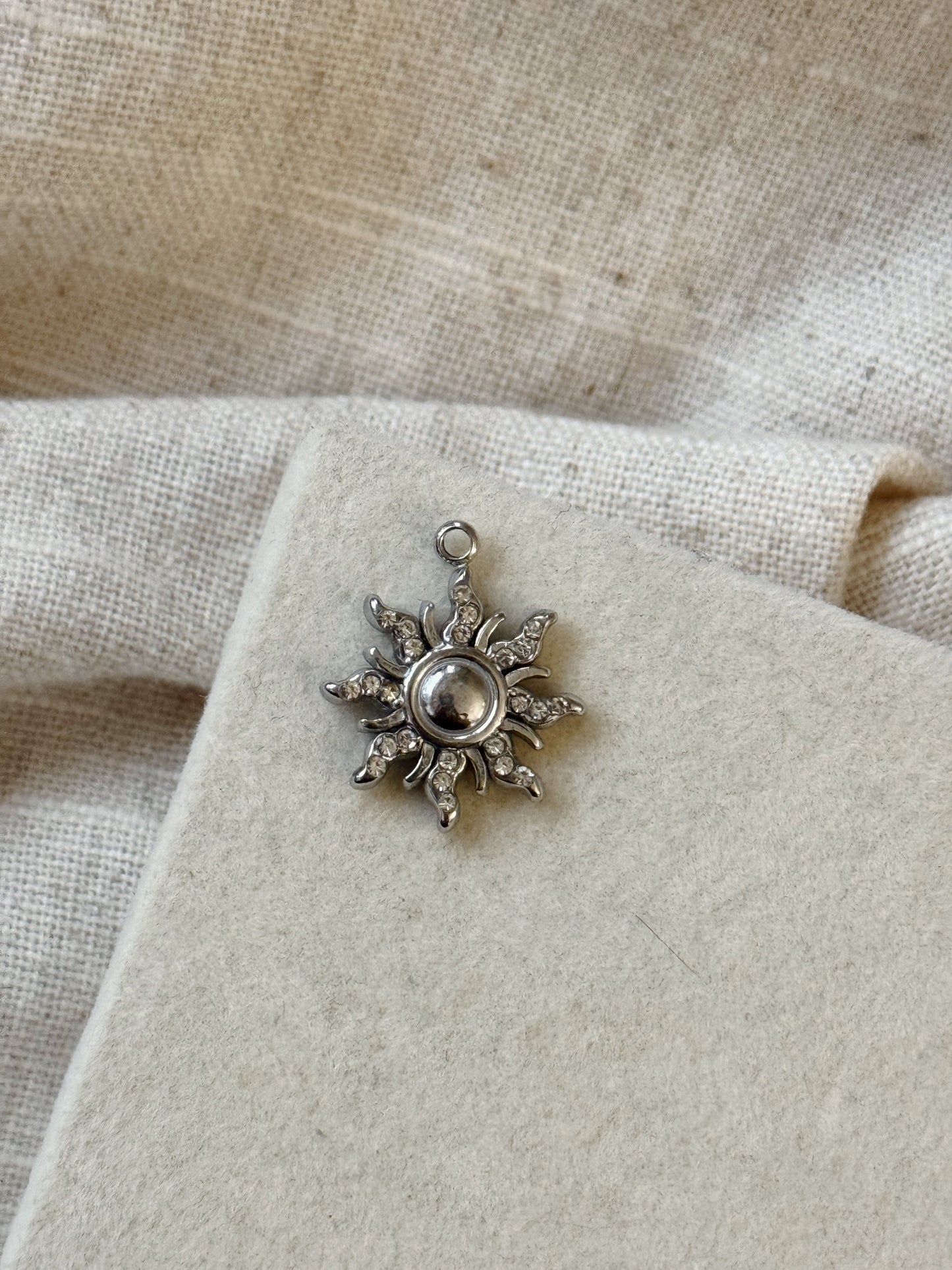 Silver Sun Charm