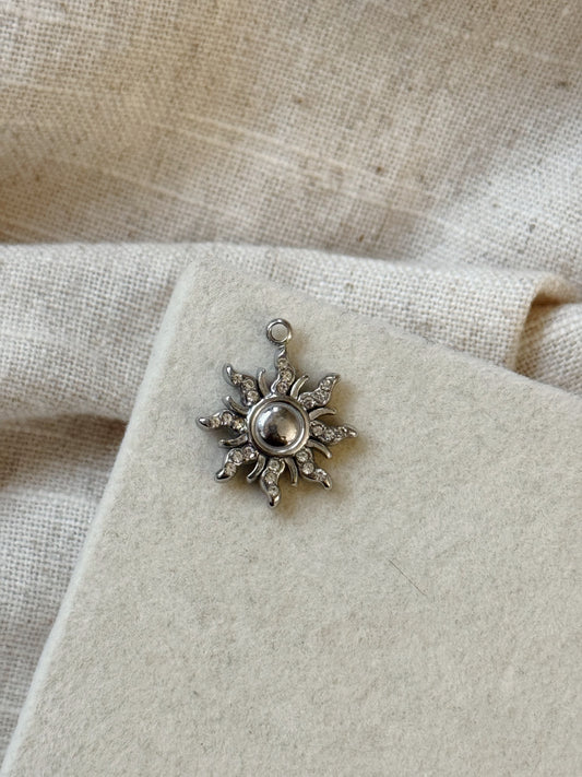 Silver Sun Charm