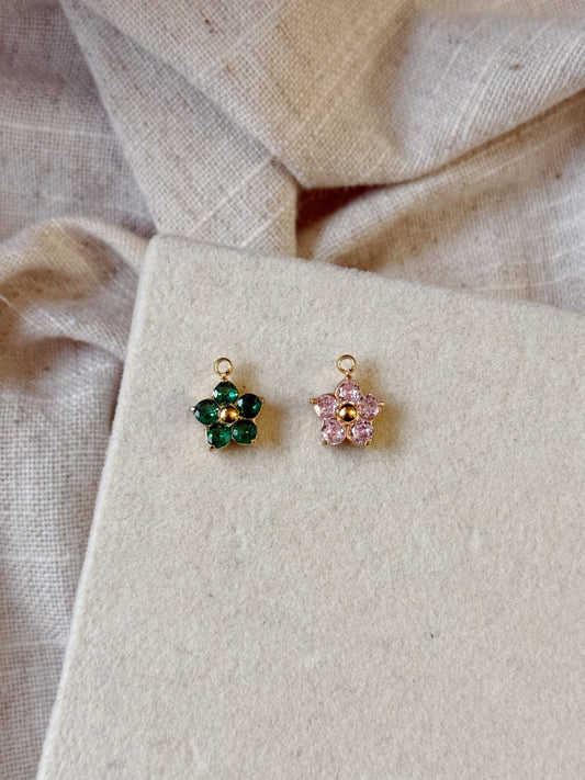 Gemstone Flower Charm