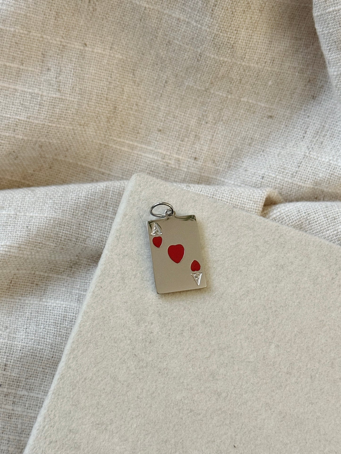 Silver Card Charm