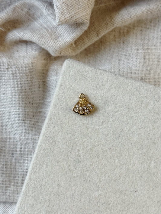 Mini Gemstone Shell Charm