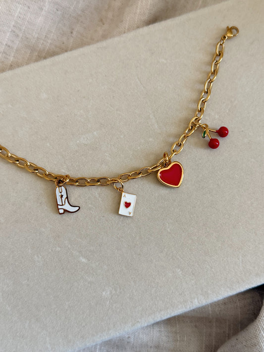 Rouge Charm Bracelet
