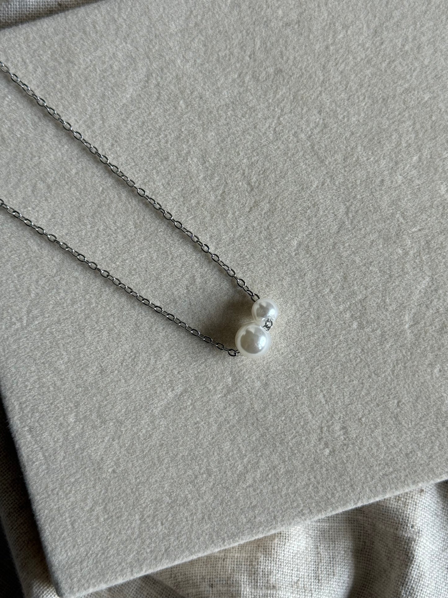 Double Pearl Necklace