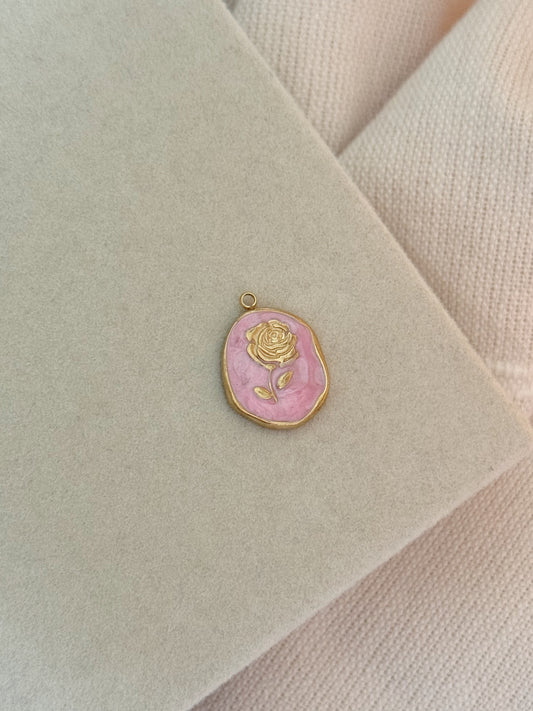 Pink Rose Charm