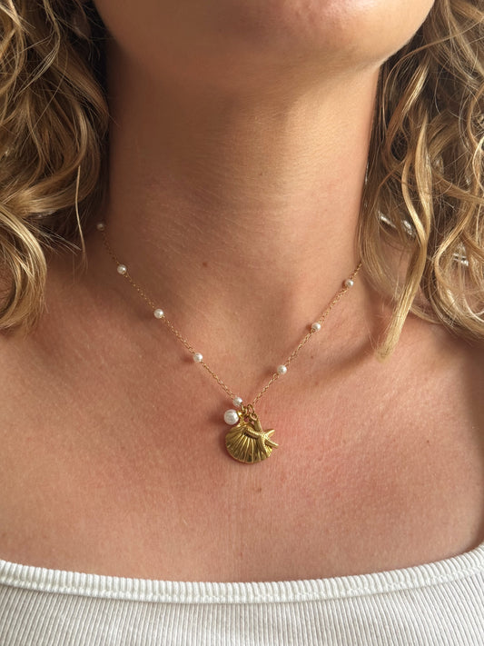 Sea Pearl Charm Necklace