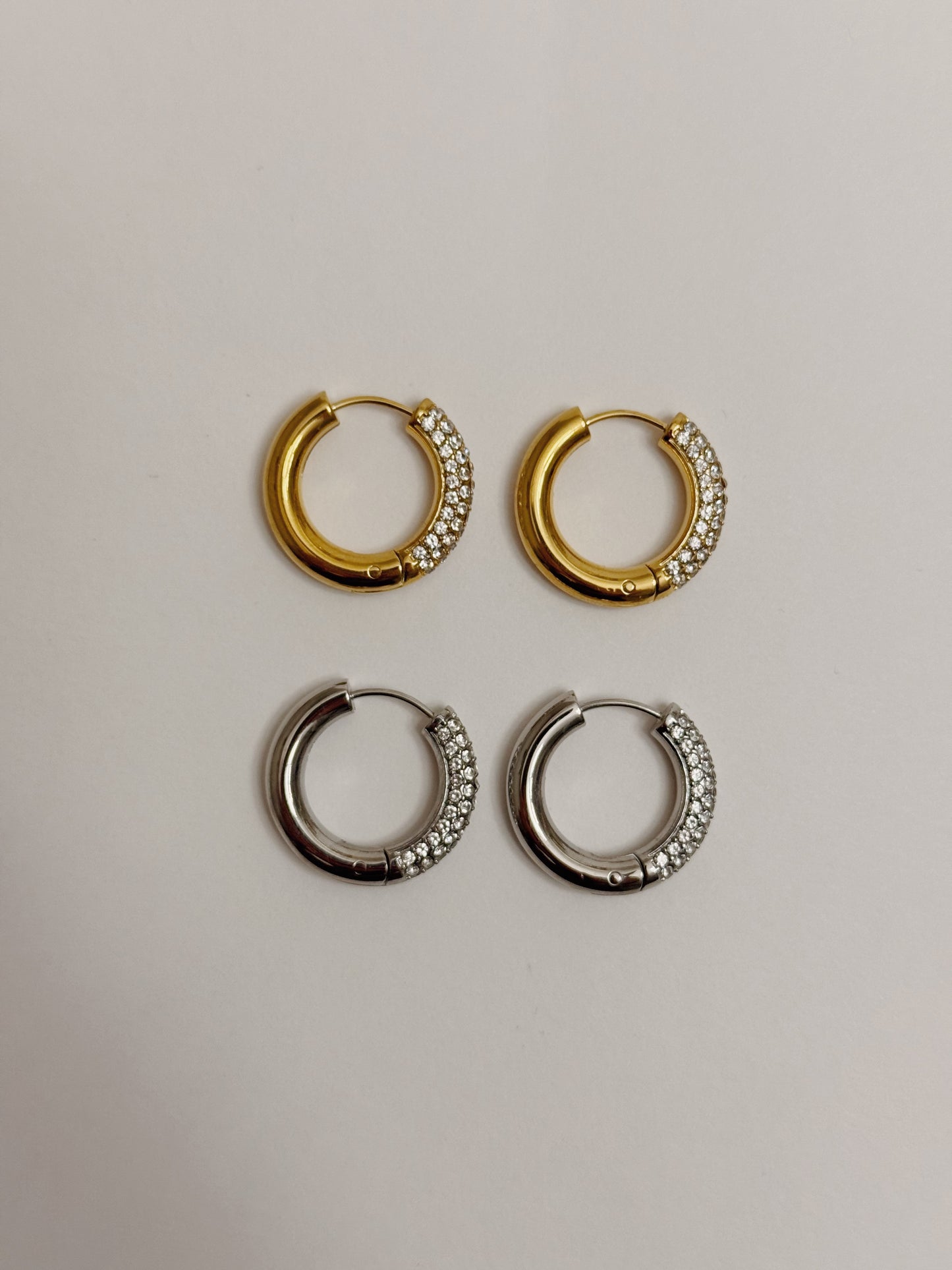 Pave Hoop Earrings